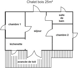 Plan intérieur du Chalet 5 personnes