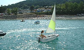 Boating activity on the lake of Serre-Ponçon