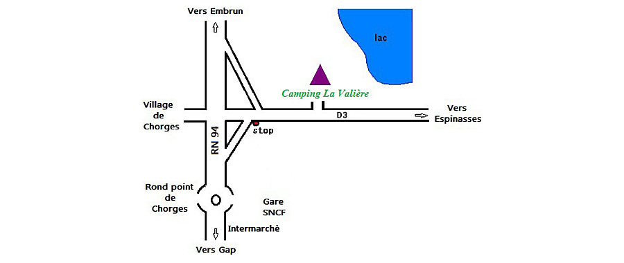 Plan d'accès La Valière